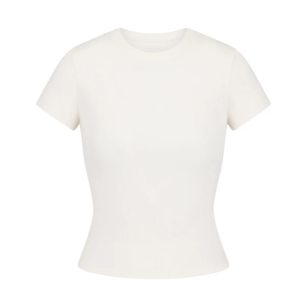 COTTON RIB T-SHIRT | MARBLE