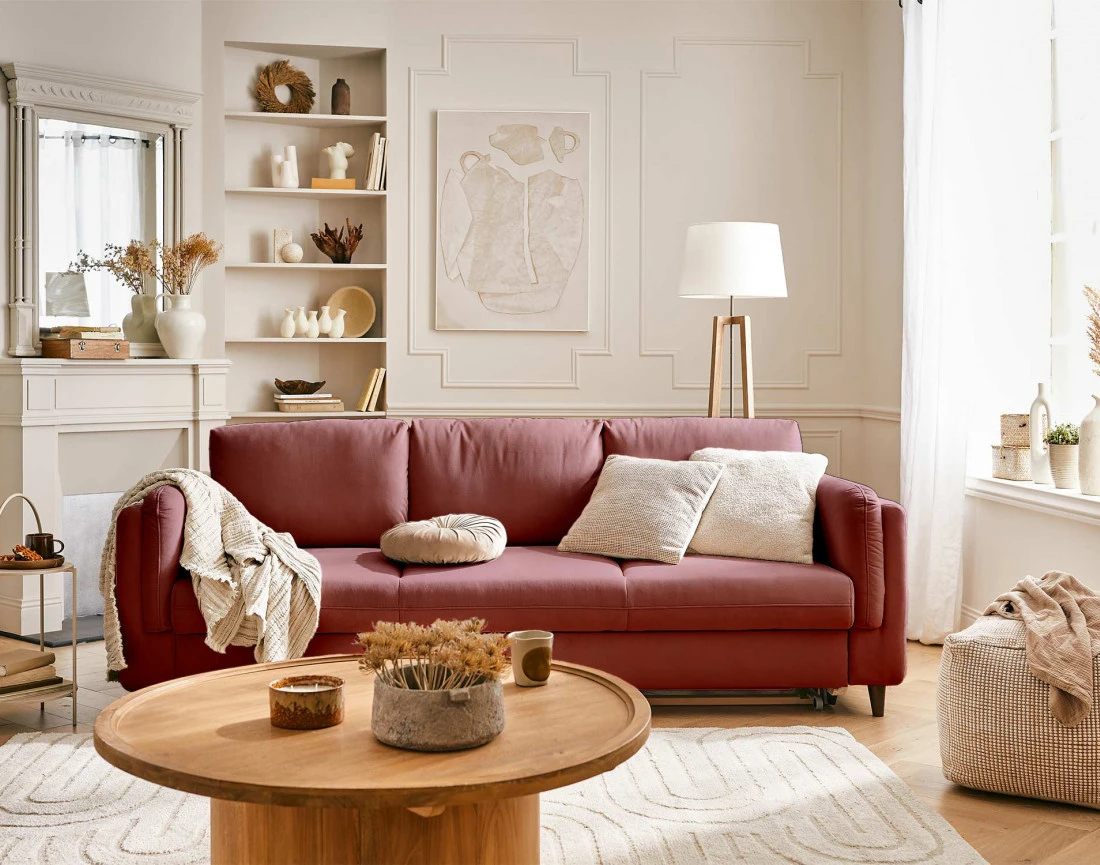 Brooke - canapé 3 places - convertible - en velours