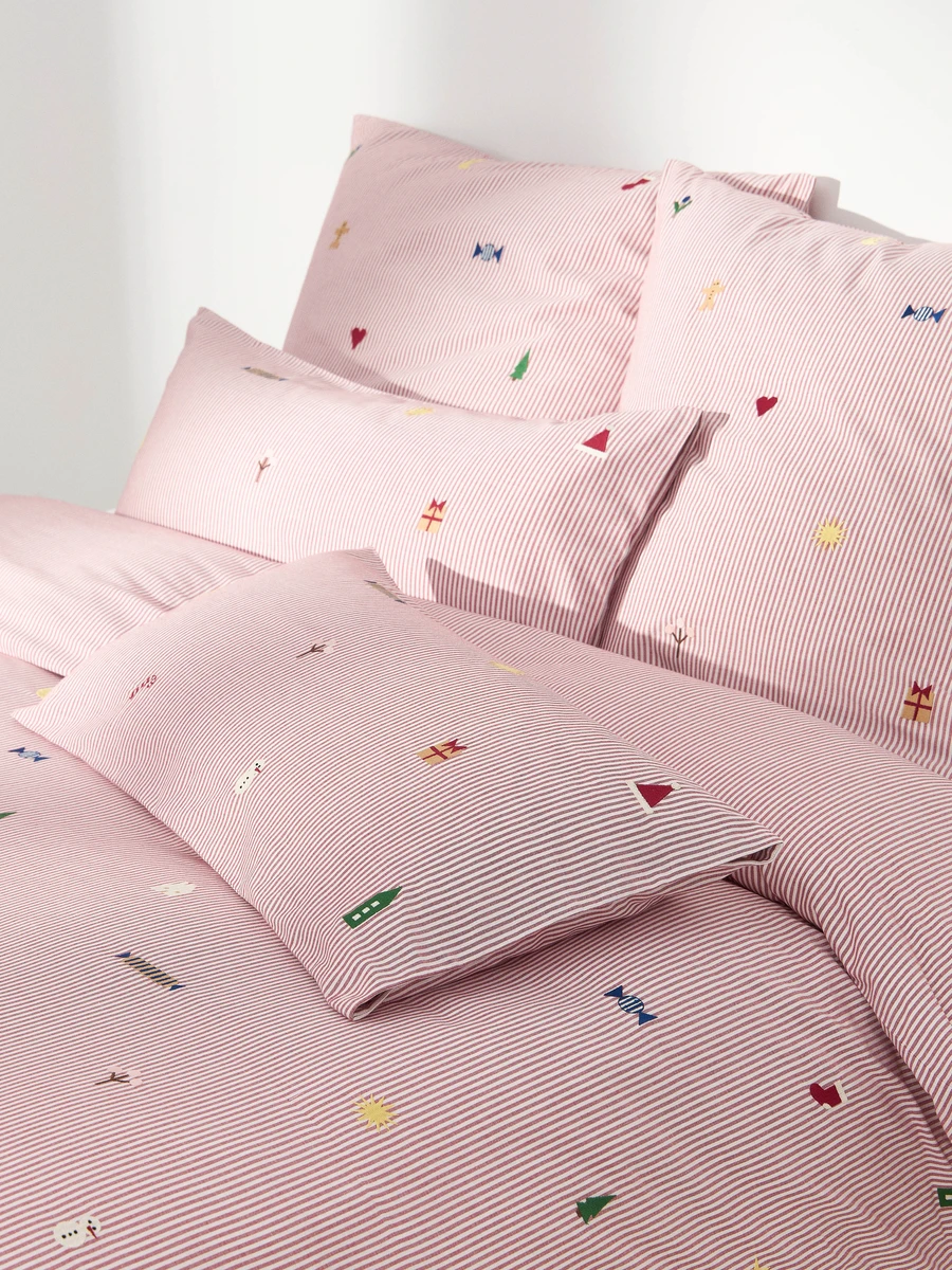 Housse de couette en percale de coton Anella | Westwing