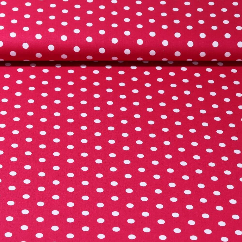 Popeline de coton Benno - Pois XL Baies Blanc