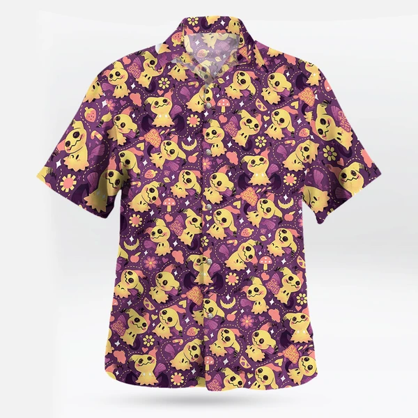 Mimikyu Hawaiian Shirt – Spooky-Cute Tropical Style - Tropi Hawaiian Shirts