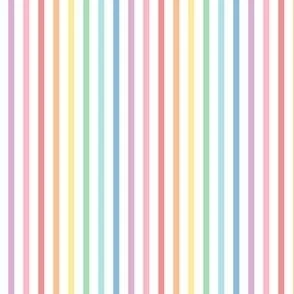pastel rainbow fun stripes no1 vertical Fabric | Spoonflower