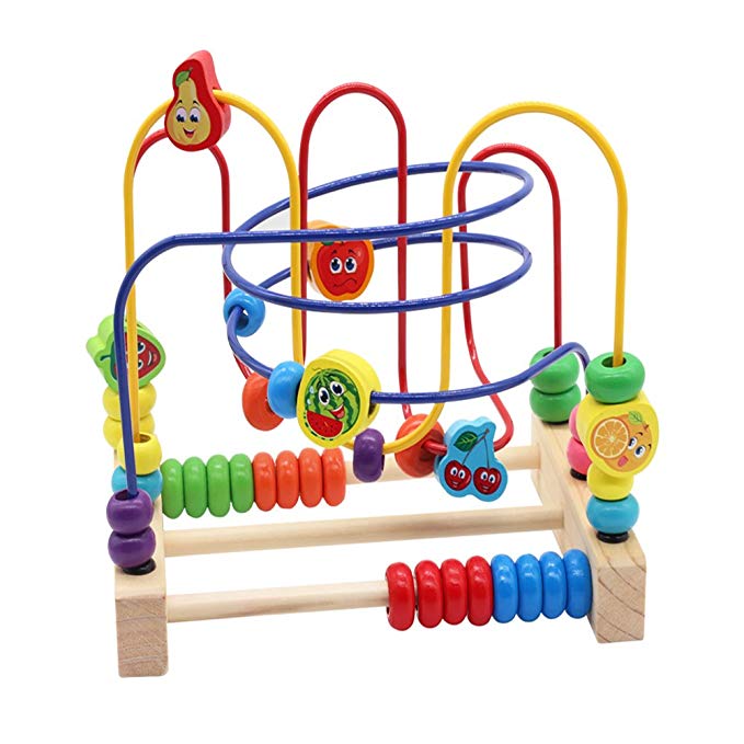 Nuheby Jouet Bois Boulier Labyrinthe Boulier Enfant Jeu Eveil Bebe