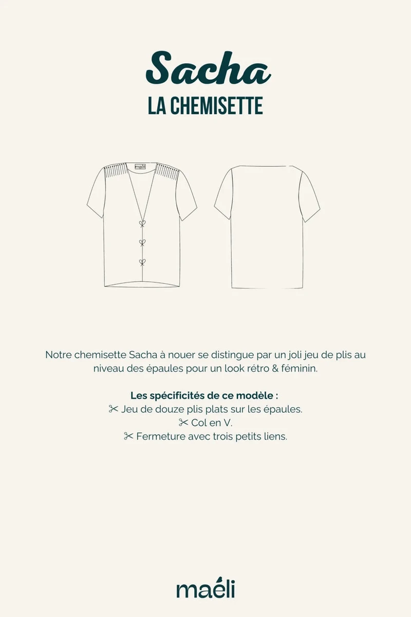 Patron Chemisette, Sacha