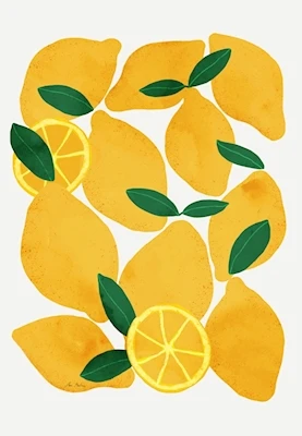Citrons méditerranéens affiches et impressions par Ana Martínez