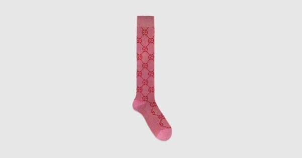 Chaussettes en lamé à motif GG