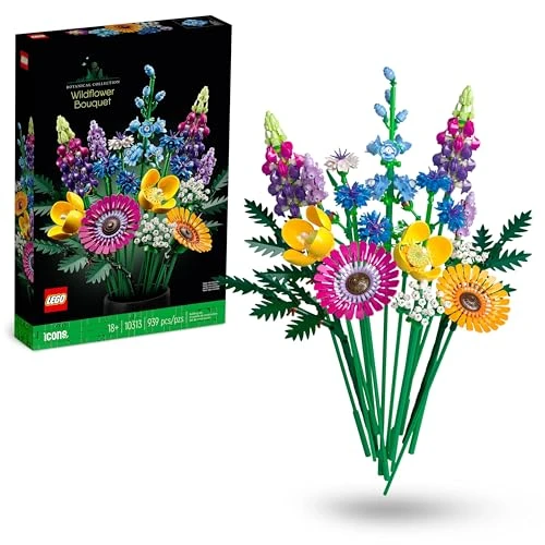 LEGO Botanicals Bouquet de Fleurs Sauvages - Plantes Artificielles avec Coquelicots et Lavande - Activité Manuelle pour Adulte - Idée Cadeau pour Femme ou Homme - Edition 2023-10313
