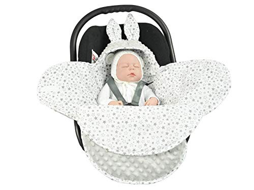 EliMeli Couverture universelle pour bébé – Pour nacelle, siège auto,  poussette, landau, lit de bébé – Très haute qualité – En Minky
