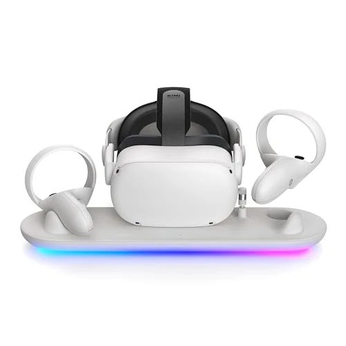 KIWI design Station de Charge RGB Compatible avec Meta/Oculus Quest 2