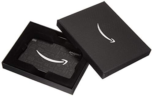 Carte cadeau Amazon.fr  -€50 - Dans un Coffret Amazon noir sourire