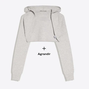  grey cropped work out jacke