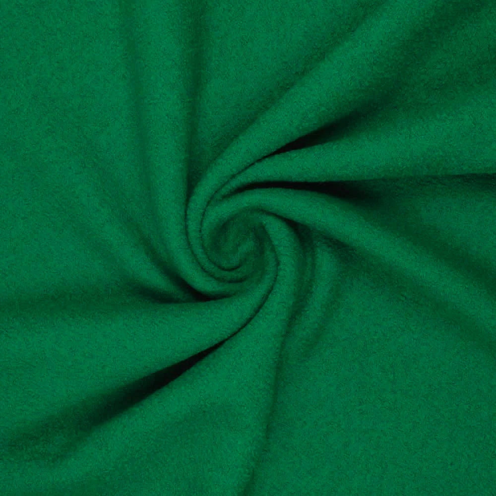 Tissu 100% laine Wolly - vert sapin | Tissu pour couture de manteau chaud et coloré
