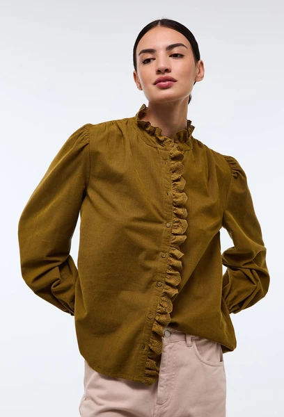 Blouse manches longues en velours en coton BIO GOTS