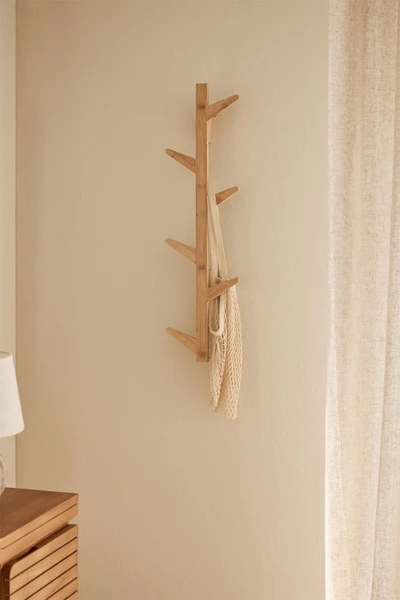 Porte-manteau mural en bambou Gorafe