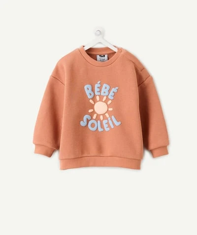 Sweat bébé garçon terracotta imprimé