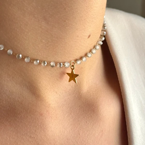 JULIETTE  | Ras de Cou Perlé Initiale