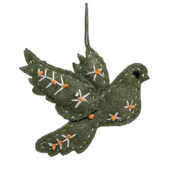 Suspension de Noël hirondelle verte