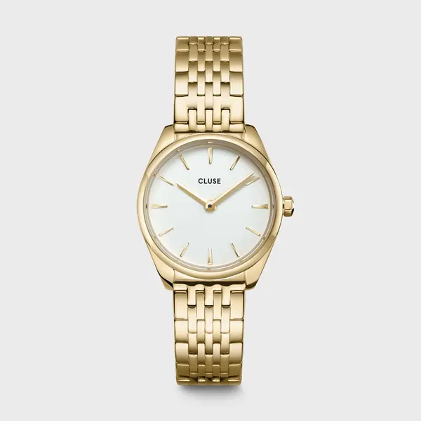 Féroce Mini Watch Steel White, Gold Colour