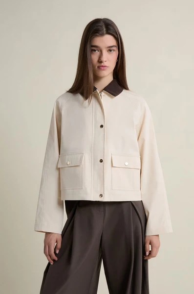 Veste courte à col velours