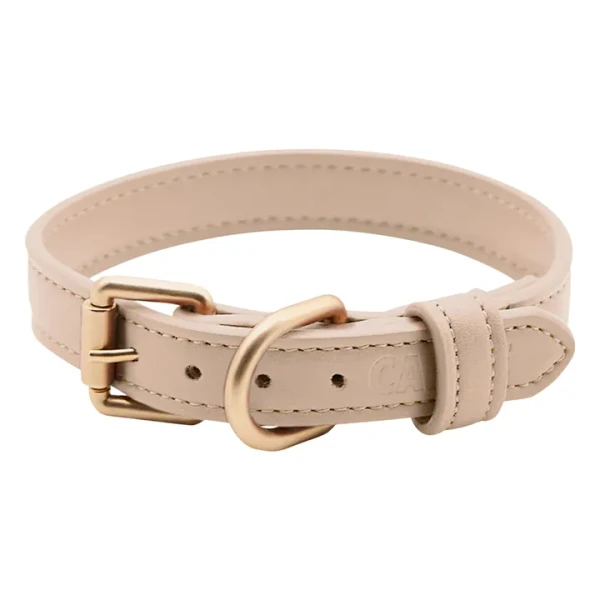 Cafide - Collier pour chien en cuir vegan - Beige | Smallable