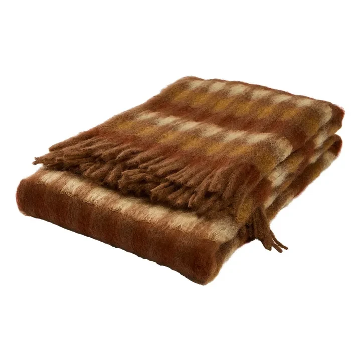 Plaid en mohair Mia | Marron