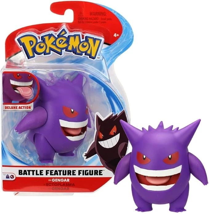 Pokémon Figurine Ectoplasma Gengar | Nouvelle Vague 2020 | 11,5 CM | Détails Authentiques Et des Mécanismes Dynamiques Uniques