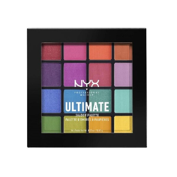 NYX Professional Makeup | Ultimate Shadow Palette  Brights Palettes de Fards à Paupières, 16 Couleurs - Brights - Multi-color