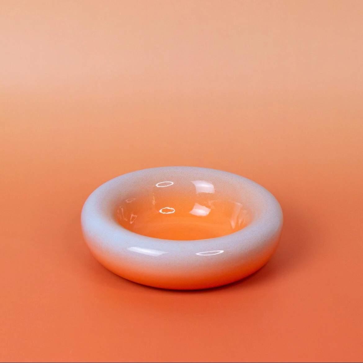 Bol ombré bleu et orange 14cm
