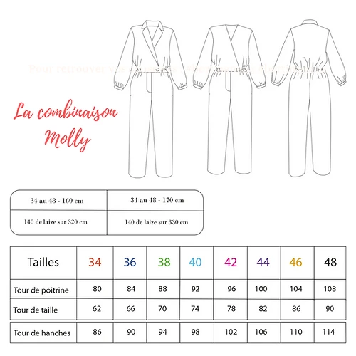 PATRON DE COUTURE COMBINAISON MOLLY