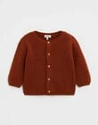 Gilet en laine Mérinos rouille