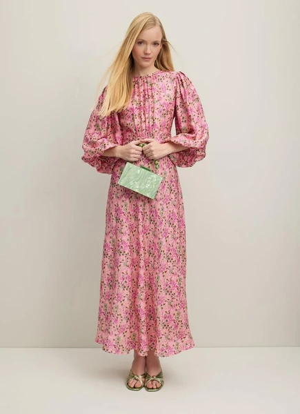 Lois Neon Garden Print Viscose-Silk Blend Dress | Clothing | Collections | L.K.Bennett, London