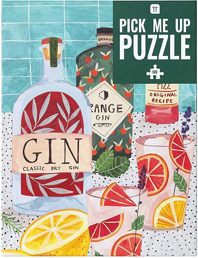 Talking Tables 500 pièces Puzzle et Affiche gin colorées Illustré | Jour de Pluie, À la Maison, Verrouillage, d'anniversaire, Cadeau de Noël, Bouteille, Adulte, Alcool, Cocktail: Amazon.fr: Jeux et Jouets