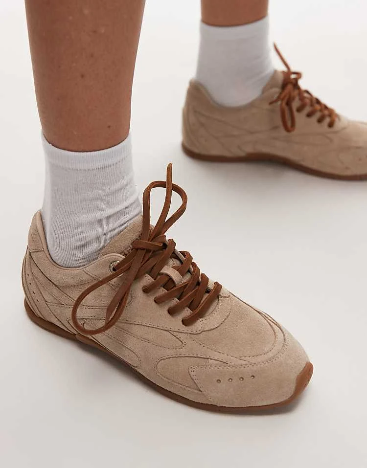 Bronx - Myr-aa - Baskets en daim effet vintage - Avoine