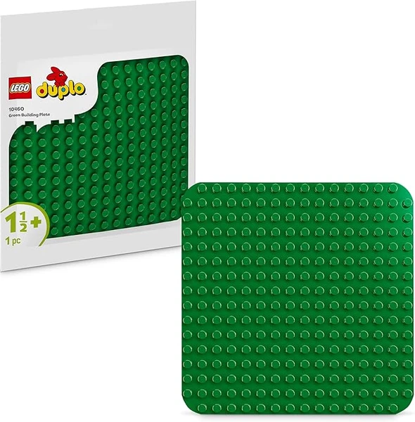 LEGO DUPLO Plaque de Construction Verte - Jouet Montessori pour Garçon ou Fille dès 1 an - Support d’Exposition de Briques pour Jouet de Construction 1er Âge - Idée de Cadeau d'Anniversaire 10460