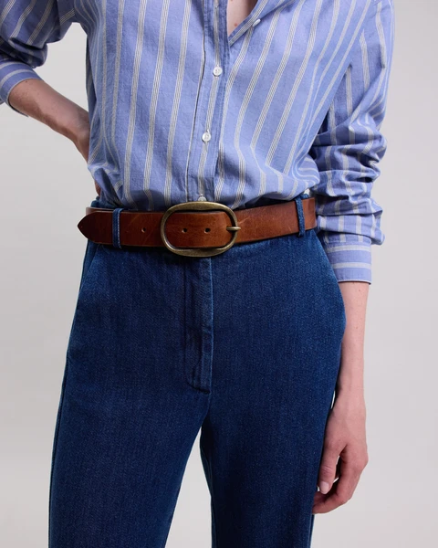 Ceinture Femme en cuir Marron Angus
