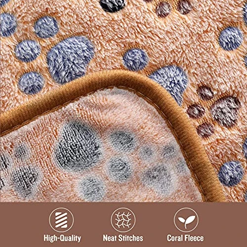 luciphia Couverture en Peluche Ultra-Souple pour Chien/Chat 3 Pièces Patte Small (60 * 40cm)
