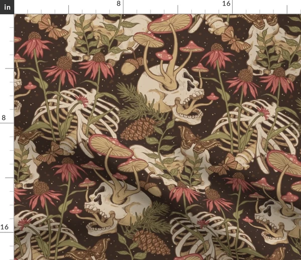 Forest Funeral Fabric | Spoonflower