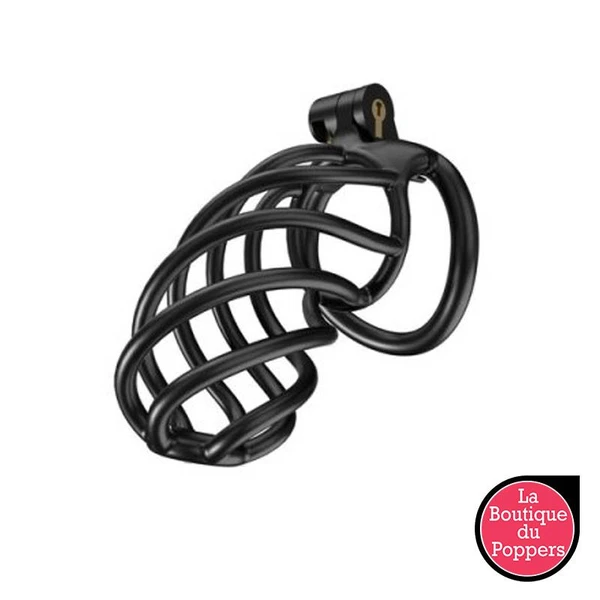 Cage de chasteté Tortille XL 11 x 3.4 cm Noire