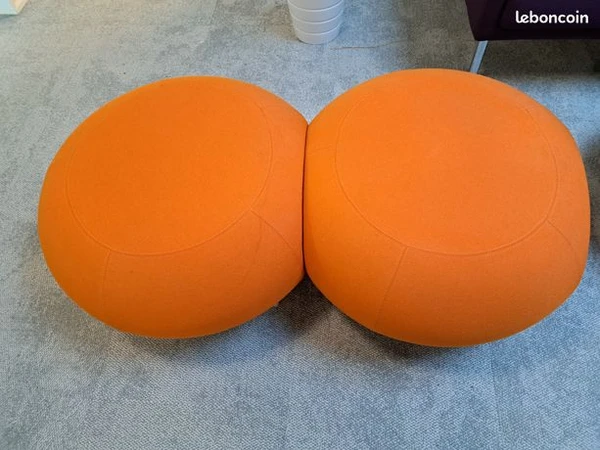 POUF design PEBBLE vintage l'UNITE