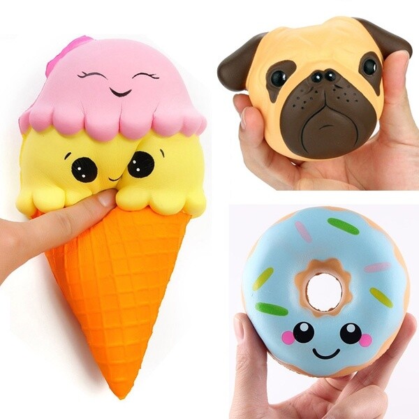 Jumbo Squishy Toy Doughnut Ice Cream Slow Rising Squeeze Stress Reliever Toys Kids Gift