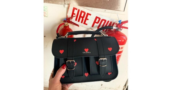 Micro Satchel - MICRO RED HEARTS