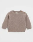 Pull en tricot fantaisie moka