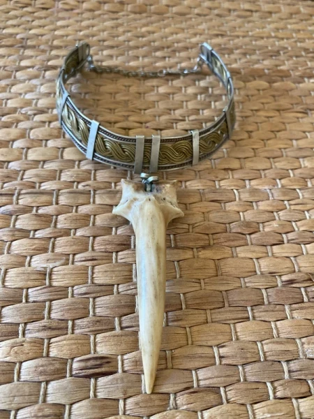 Amuleto con vertebra de tiburón