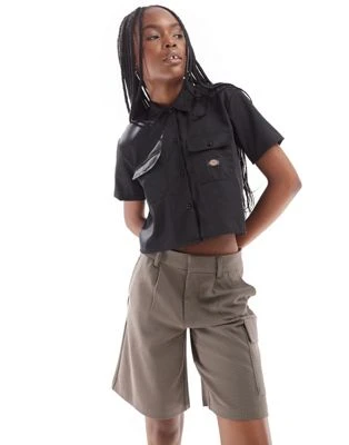 Dickies - Chemise de travail courte avec poches - Noir | ASOS