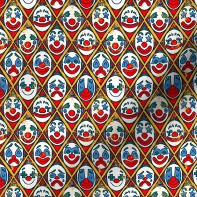 Vintage Clowns - Circus Pattern Fabric | Spoonflower