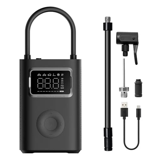 XIAOMI Mi Compresseur à Air 2 Pro, Batterie 2500 mAh, 150 PSI, Arrêt Automatique, Détection Pression, USB-C – Idéal pour Voiture, Vélo, Moto, Trottinette &amp; Ballons