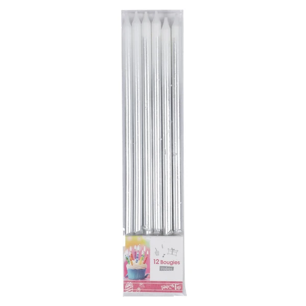 12 bougies irisées or/argent