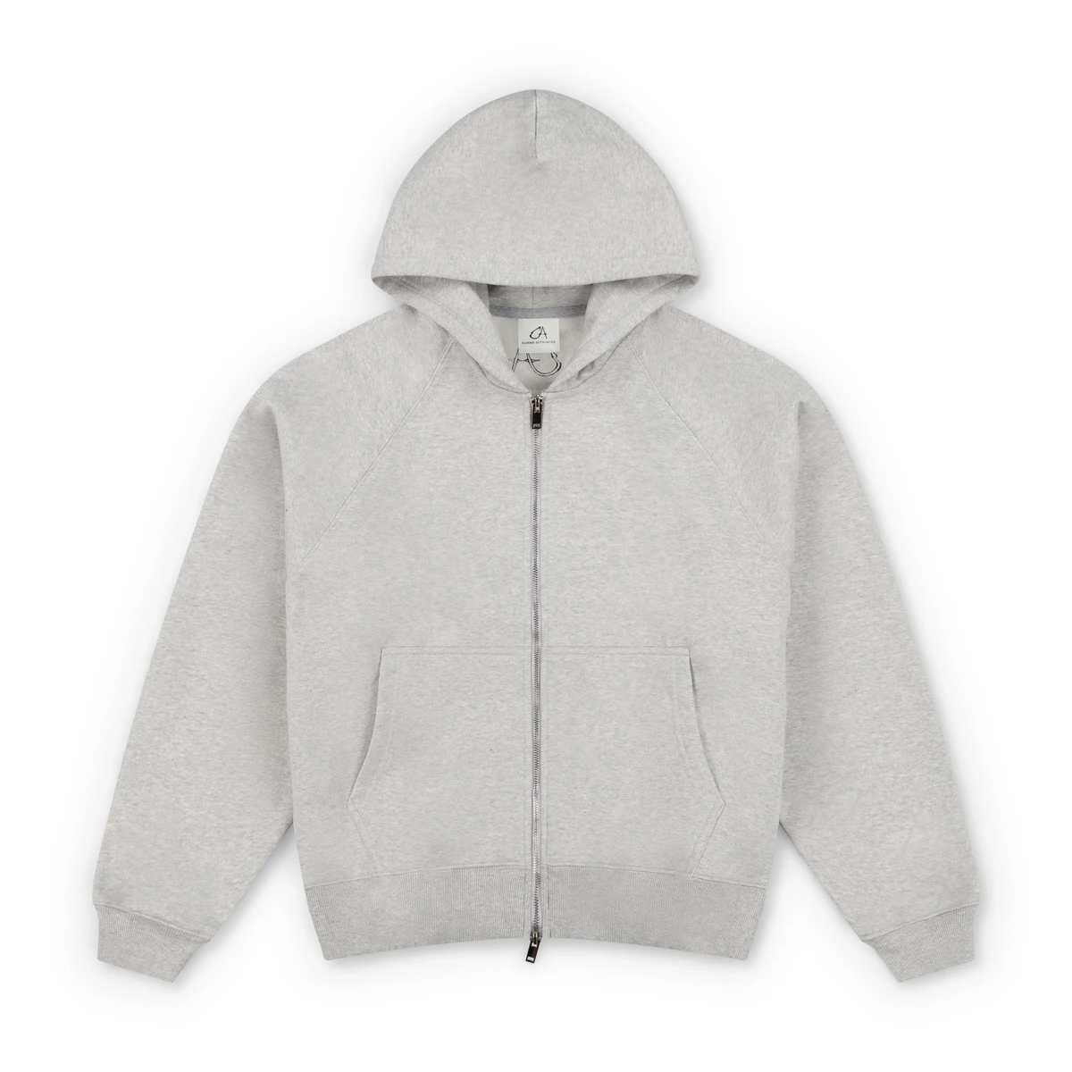 SIGNATURE ZIP-UP HOODIE - GREY