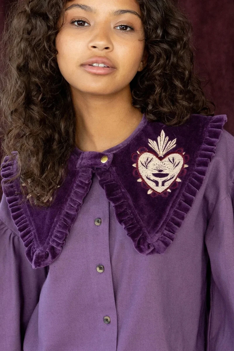 Col amovible en velours