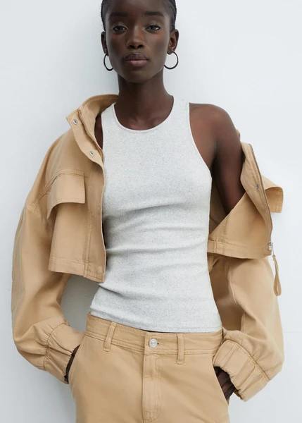 Veste crop poches -  Femme | Mango France